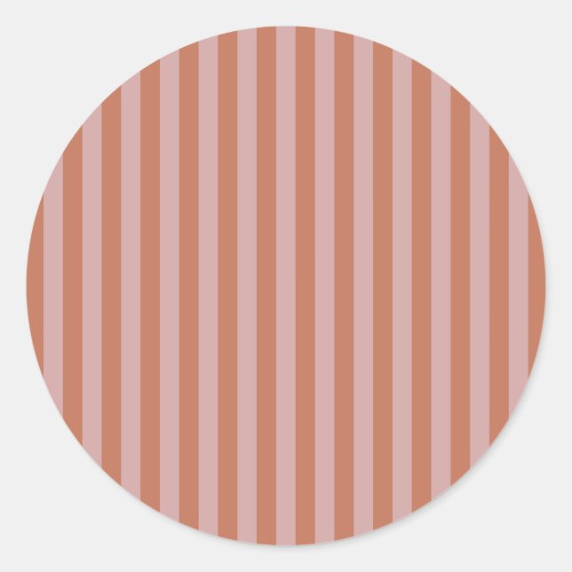 Simple Stripe  Classic Round Sticker (Front)
