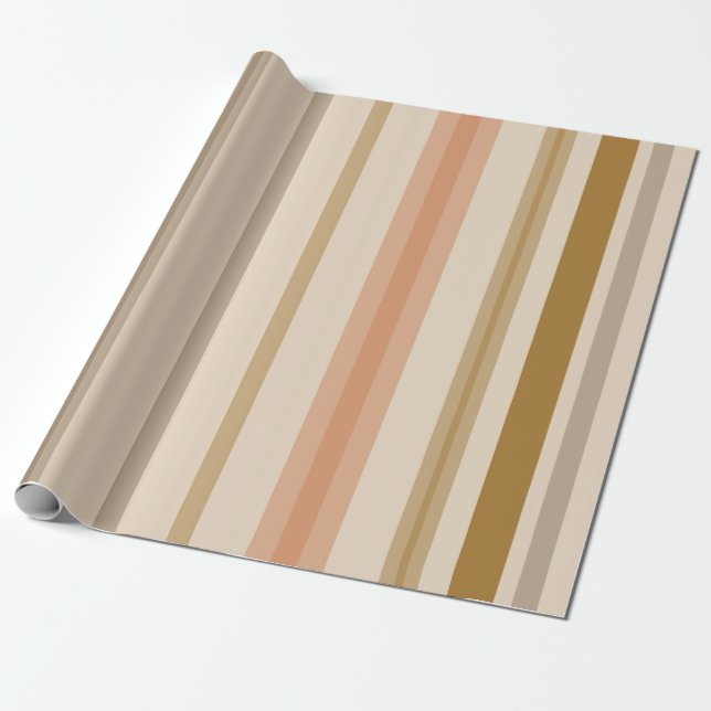 Simple Stripe Design Wrapping Paper (Unrolled)