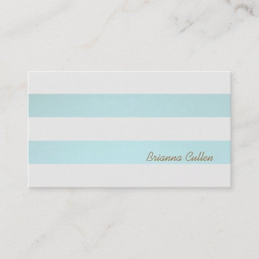 Customizable Simple Striped Light Turquoise Blue Groupon Business Card Template