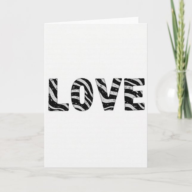 Simple Striped Love Card (Front)