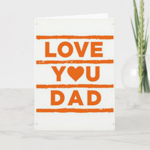 Simple Striped Love You Dad Card