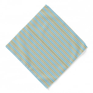 simple, striped pattern , olive and blue throw pil bandana