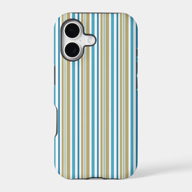 simple, striped pattern , olive and blue throw pil iphone case (Back)
