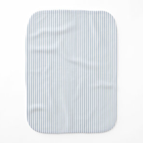 Simple Stripes Dusty Blue Baby Burp Cloth