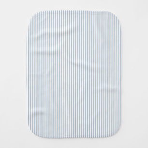 Simple Stripes Dusty Blue Baby Burp Cloth