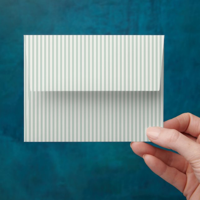 Simple Stripes - Muted Sage Envelope (Hand)