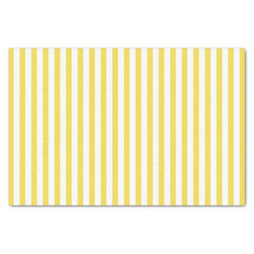 Simple Stripes Pattern Yellow White Geometric Tissue Paper