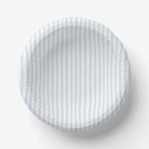 Simple Stripes - Powder Blue Paper Bowls