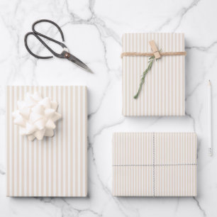 Simple Stripes - Soft Linen Wrapping Paper Sheets