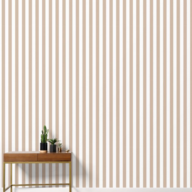 Simple Stripes - Taupe Wallpaper (Hallway)