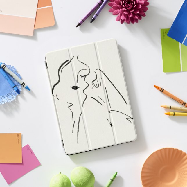 Simple Study - Sketch of a Lady iPad Pro Cover (Desk)