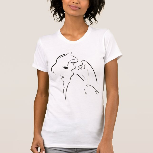 Simple Study - Sketch of a Lady T-Shirt (Front)