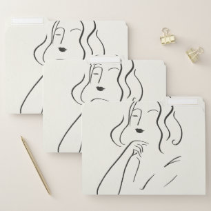 Simple Study - Sketch of a Woman File Folder
