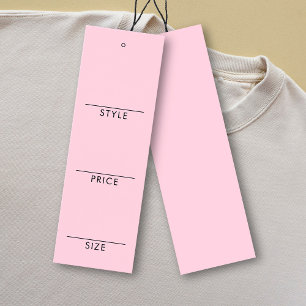Simple Style Price Size Mini Hang Tags Pink