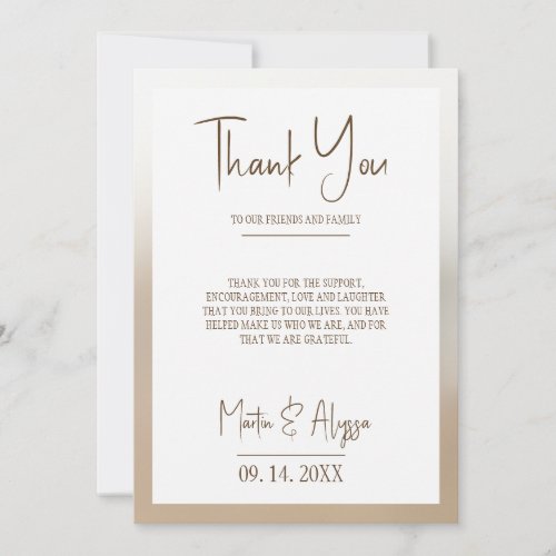 Simple Style Thank You Card