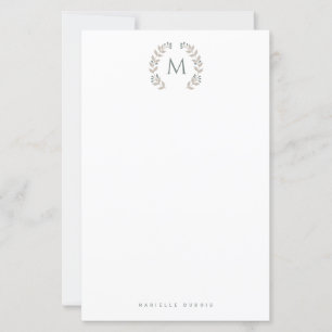 Simple Styled Monogram stationary