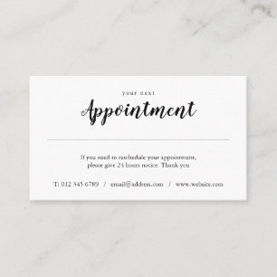 Simple Stylish Appointment Reminder Card