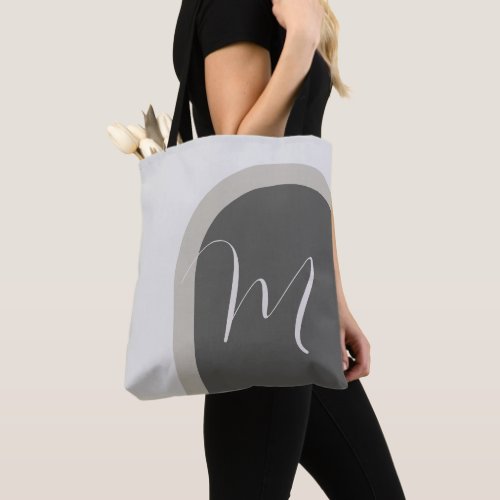 Simple Stylish Arch with Any Monogram Initial Tote Bag