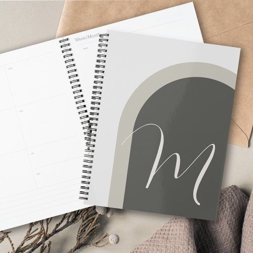 Simple Stylish Arch with Your Monogram Initial Planner