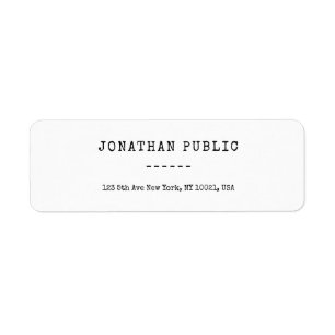 Simple Stylish Classic Look Template Address Label