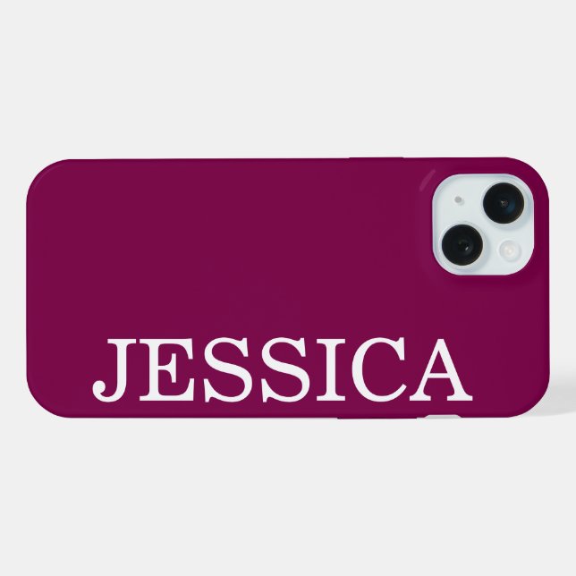 SIMPLE STYLISH CUSTOMIZED NAME MODERN WINE iPhone CASE (Back Horizontal)