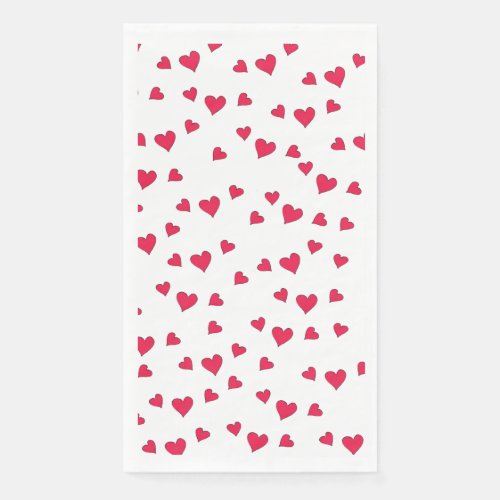 Simple Stylish Cute Whimsical Minimalist Hearts  Paper Guest Towels
