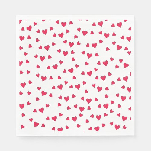 Simple Stylish Cute Whimsical Trendy Hearts Napkins