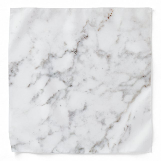 Simple Stylish Faux Marble Texture Pattern Look Bandana (Front)