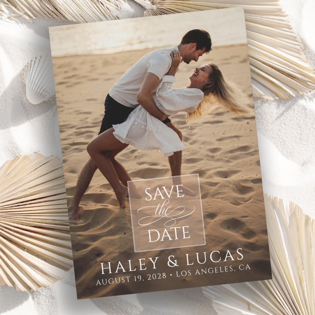 Simple Stylish Full Photo Wedding Save the Date (Creator Uploaded)