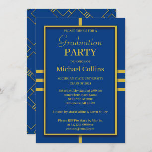 Simple Stylish Gold Border Invitation