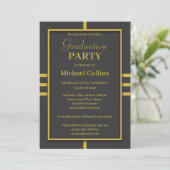 Simple Stylish Gold Border Invitation (Standing Front)