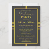 Simple Stylish Gold Border Invitation (Front)