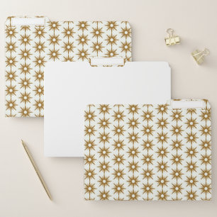 Simple Stylish Gold Starburst Pattern File Folder