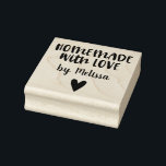 Simple Stylish Homemade With Love Wood Art Stamp<br><div class="desc">A pretty script homemade with love rubber stamp for decorating tags for your homemade gifts. Great for christmas and holiday gift tags.</div>