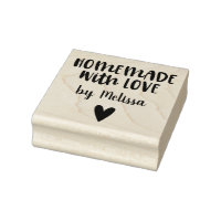 Simple Stylish Homemade With Love Wood Art Stamp