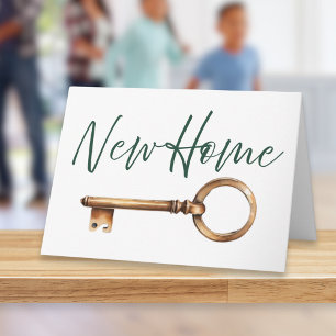 Simple Stylish Key Modern New Home Card