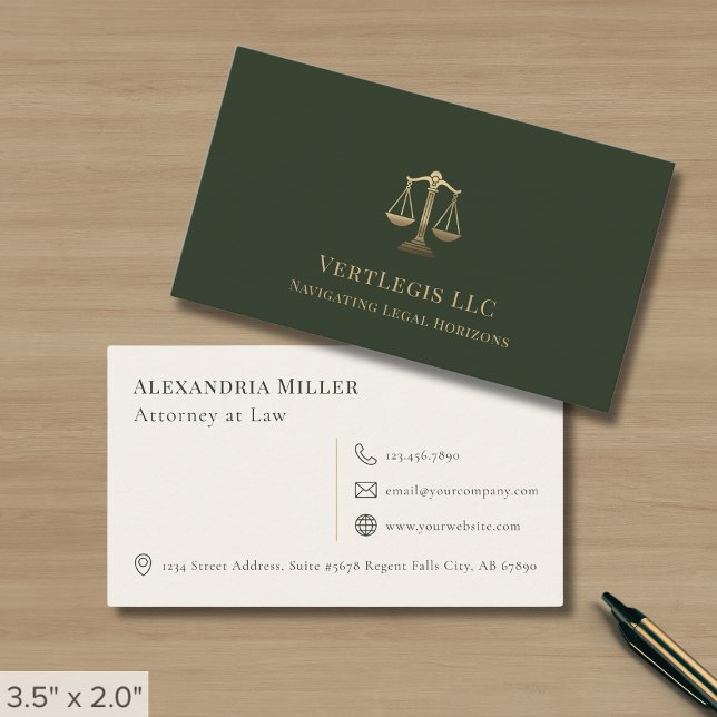 Simple Stylish Law Firm Business Card (Creator Uploaded)