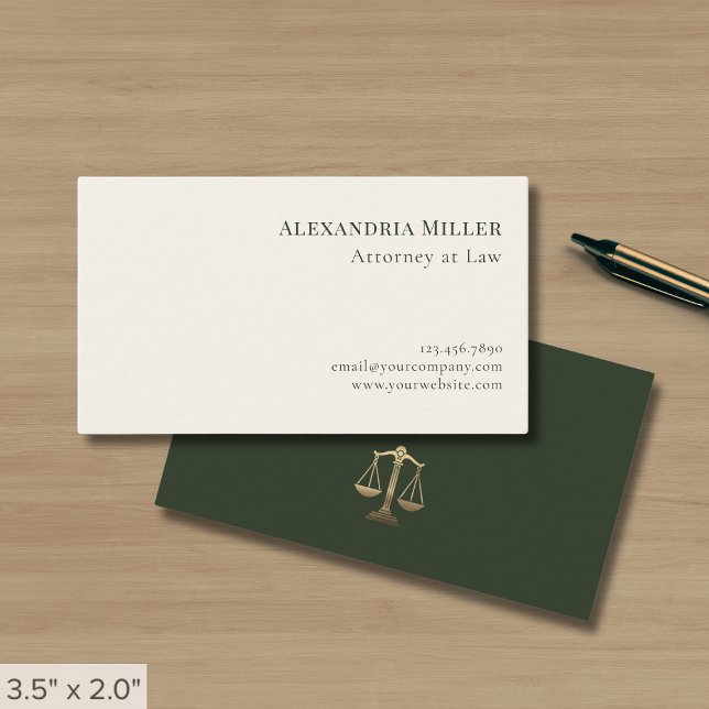 Simple Stylish Lawyer Business Card (Creator Uploaded)