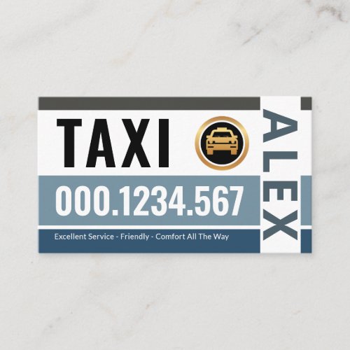 Simple Stylish Layers Taxi Service Business Card