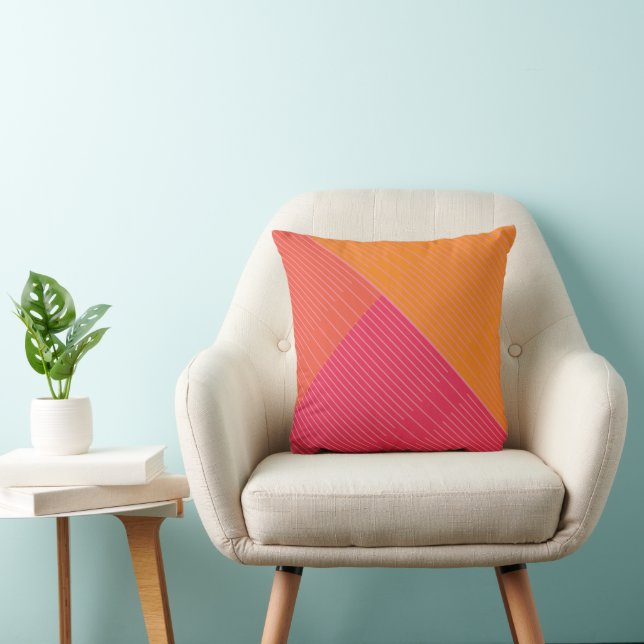 Simple Stylish Lines 2 Throw Pillow (Chair)