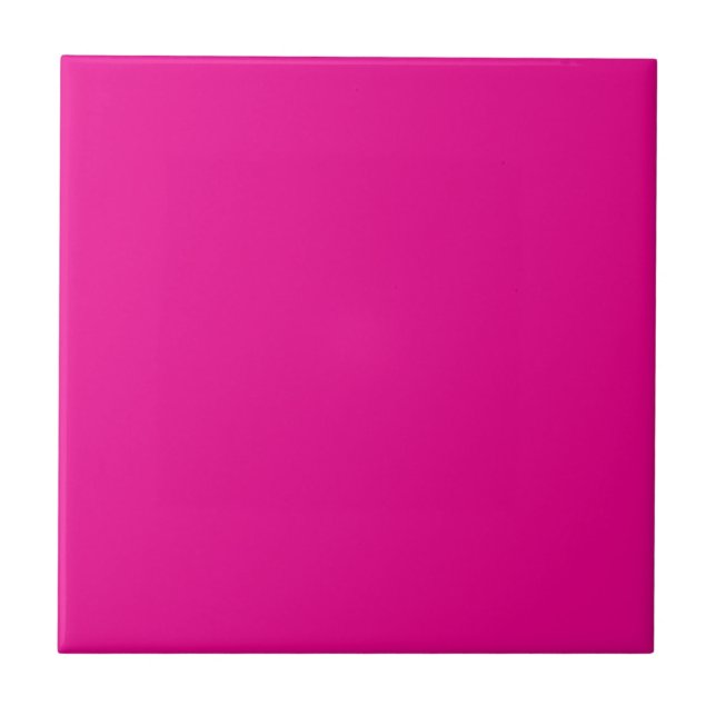 SIMPLE STYLISH MODERN BRIGHT HOT PINK CERAMIC TILE (Front)