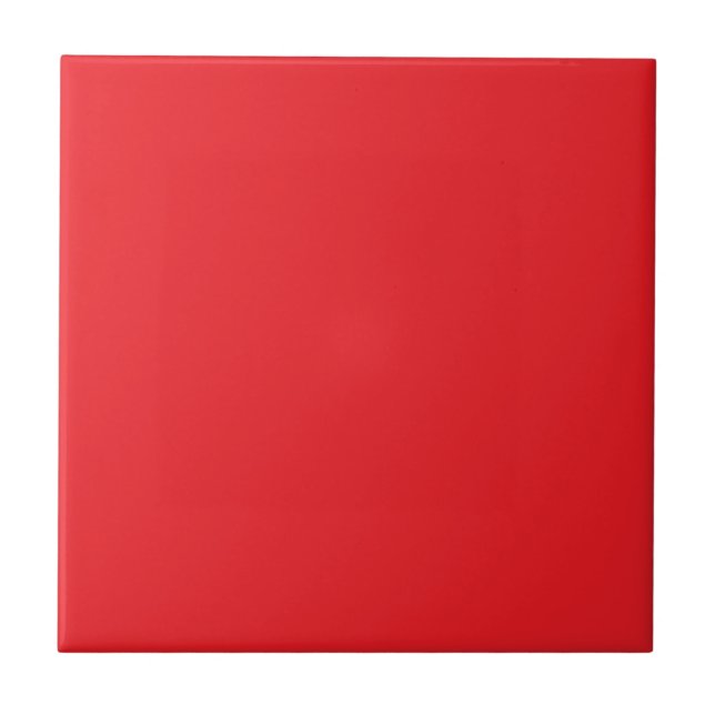 SIMPLE STYLISH MODERN BRIGHT RED SOLID  CERAMIC TILE (Front)