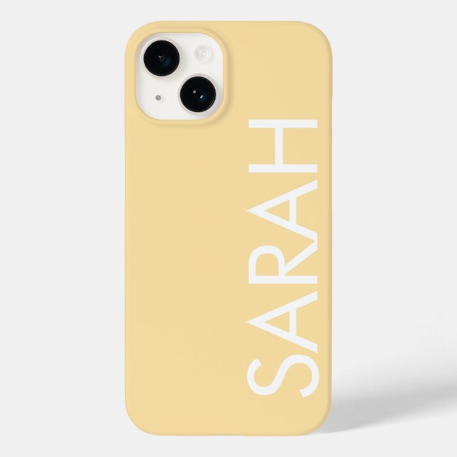 Simple Stylish Modern Classic Name Cream COLOUR  Case-Mate iPhone Case (Back)