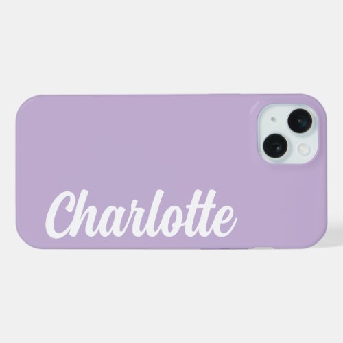 SIMPLE STYLISH MODERN CUSTOMIZED NAME iPhone 15 PLUS CASE