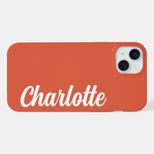 SIMPLE STYLISH MODERN CUSTOMIZED NAME iPhone 15 PLUS CASE