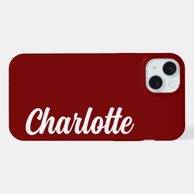 SIMPLE STYLISH MODERN CUSTOMIZED NAME  iPhone CASE (Back Horizontal)