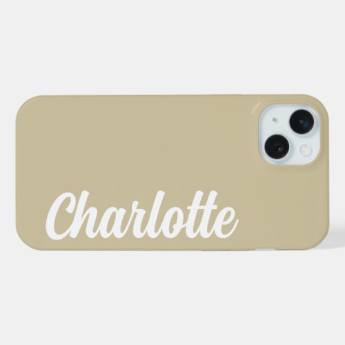 SIMPLE STYLISH MODERN CUSTOMIZED NAME iPhone 15 PLUS CASE