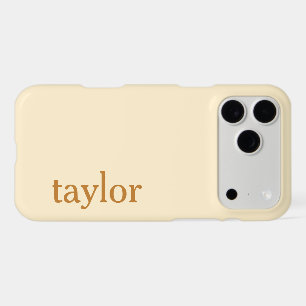 SIMPLE STYLISH MODERN CUSTOMIZED NAME MONOGRAM iPhone 17 PRO MAX CASE