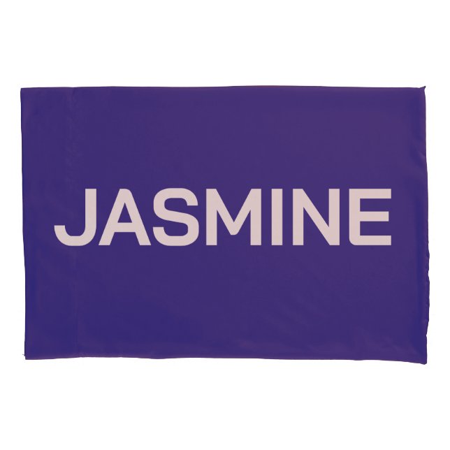 SIMPLE STYLISH MODERN CUSTOMIZED NAME MONOGRAM PILLOW CASE (Front)