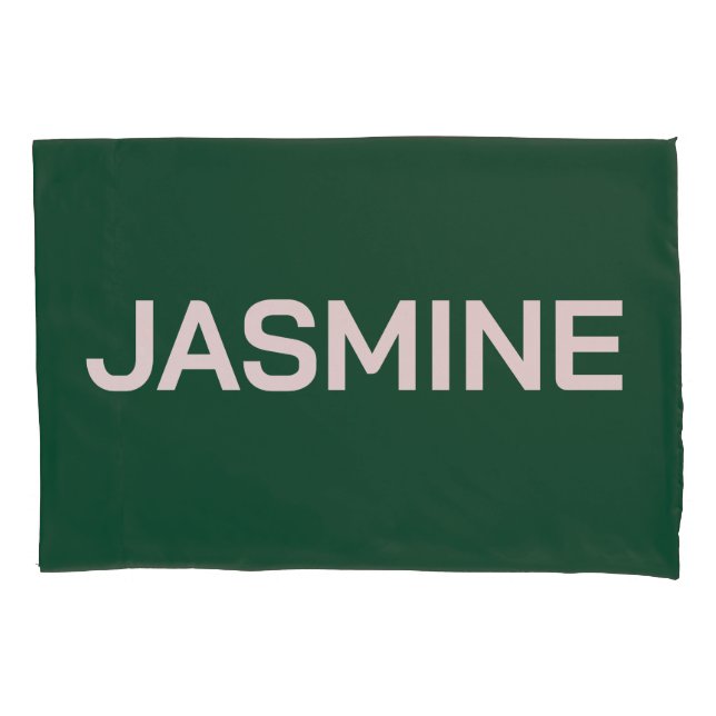 SIMPLE STYLISH MODERN CUSTOMIZED NAME MONOGRAM PILLOW CASE (Front)